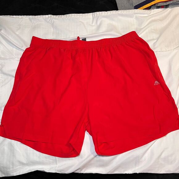 Haimont Red 7" Running‎ Shorts Elastic Waist Band Dry Fit Workout -XXL - Picture 1 of 7
